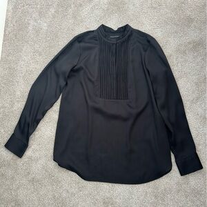 Banana Republic Black Pleated Blouse
